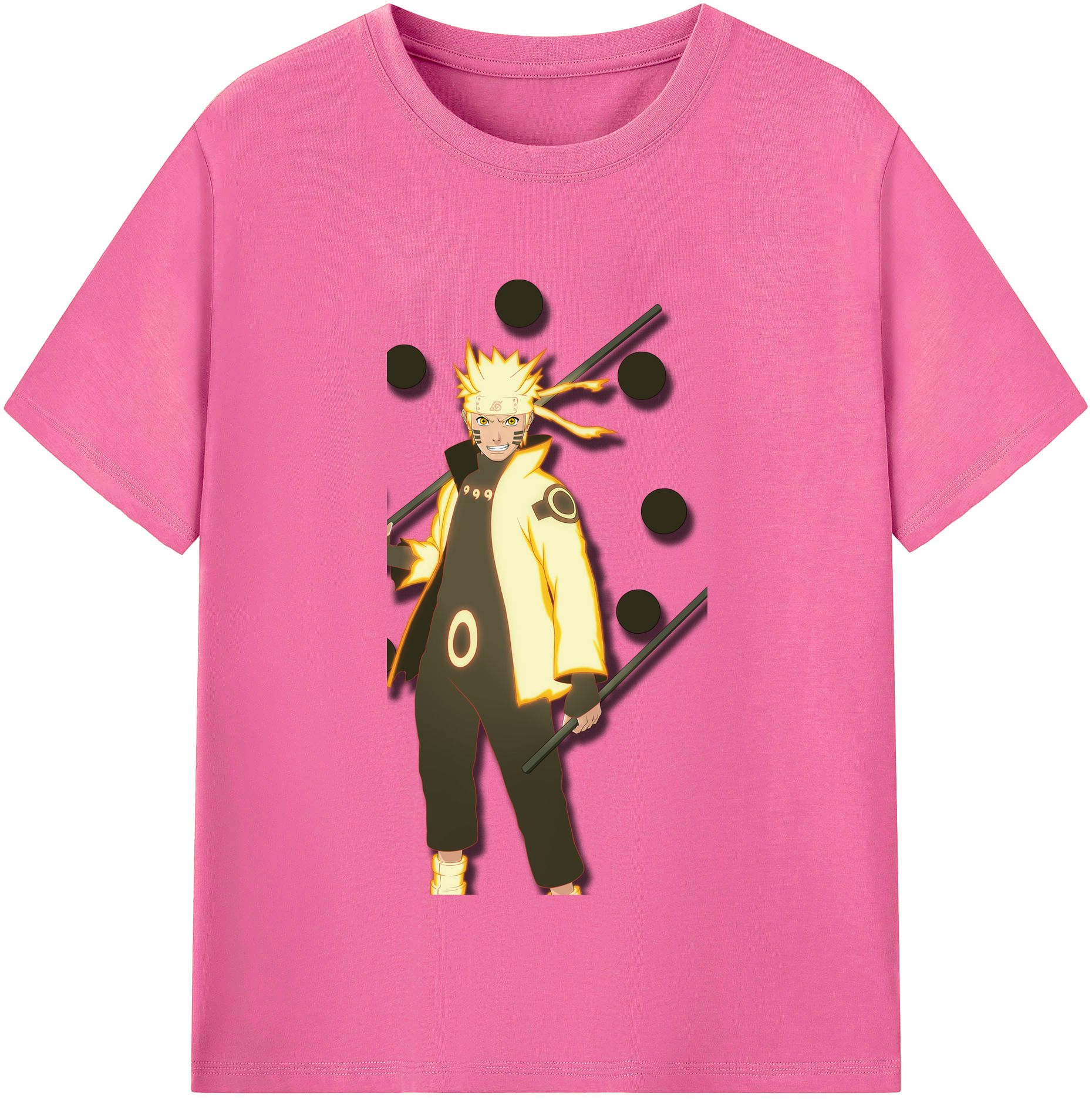（画像用） NARUTO -ナルト- うずまき ナルト Uzumaki Naruto レディースカジュアルプリントTシャツ（綿100％）